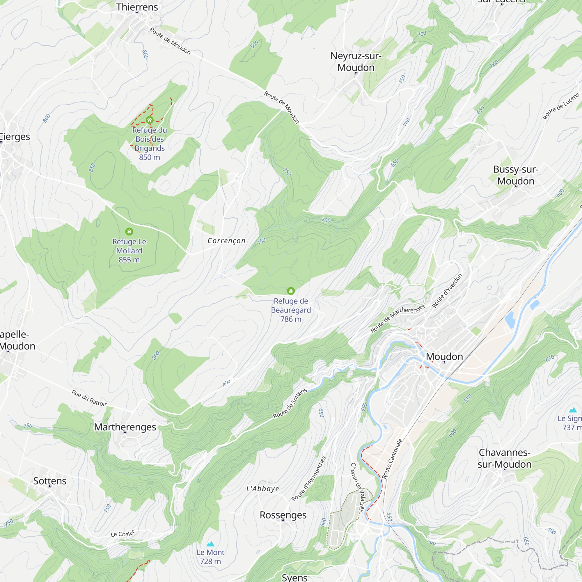 Refuge de Beauregard map