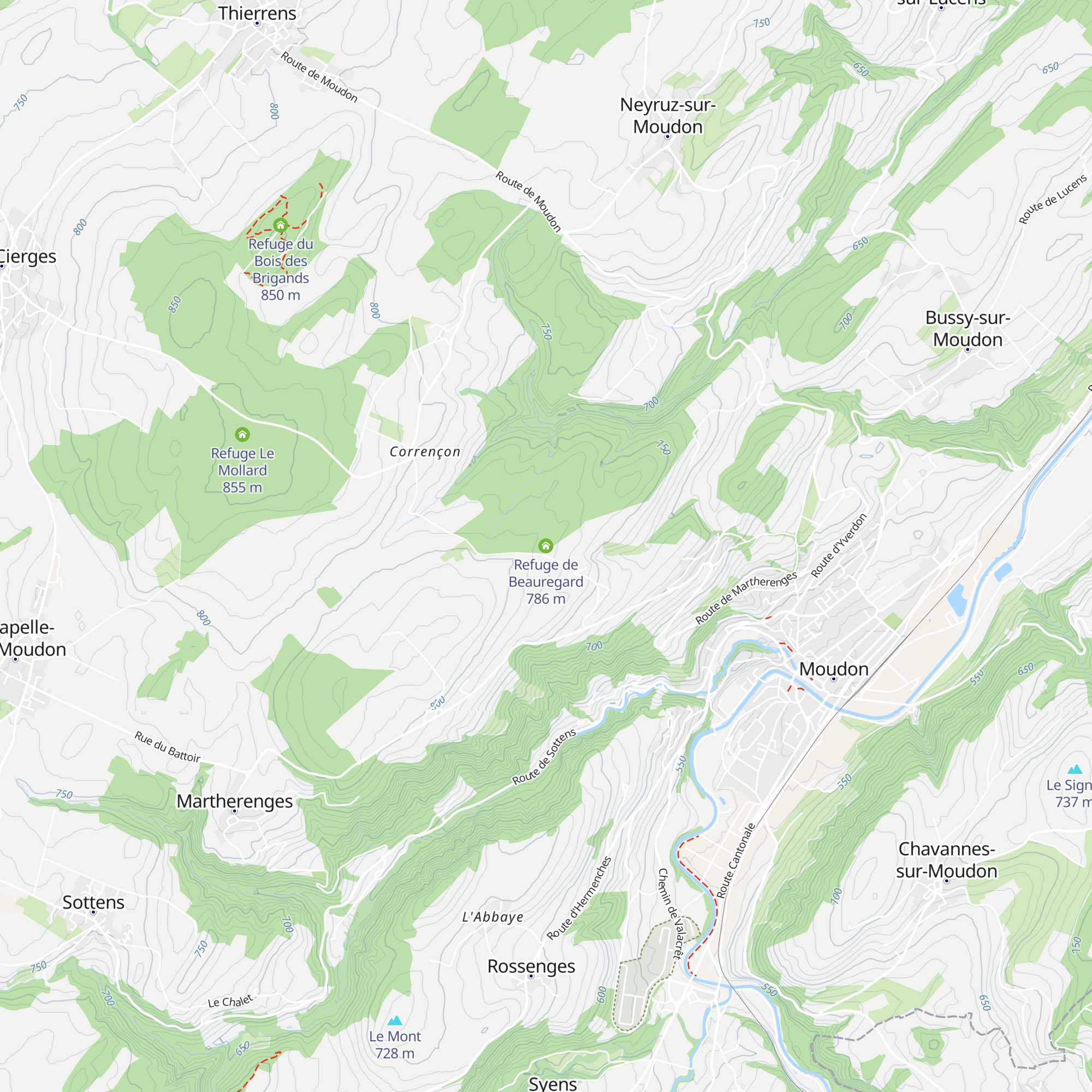 Refuge de Beauregard map
