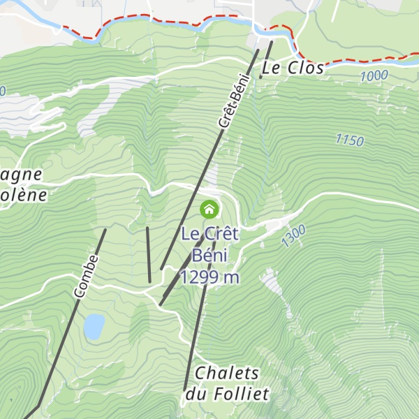Map of Le Crêt Béni