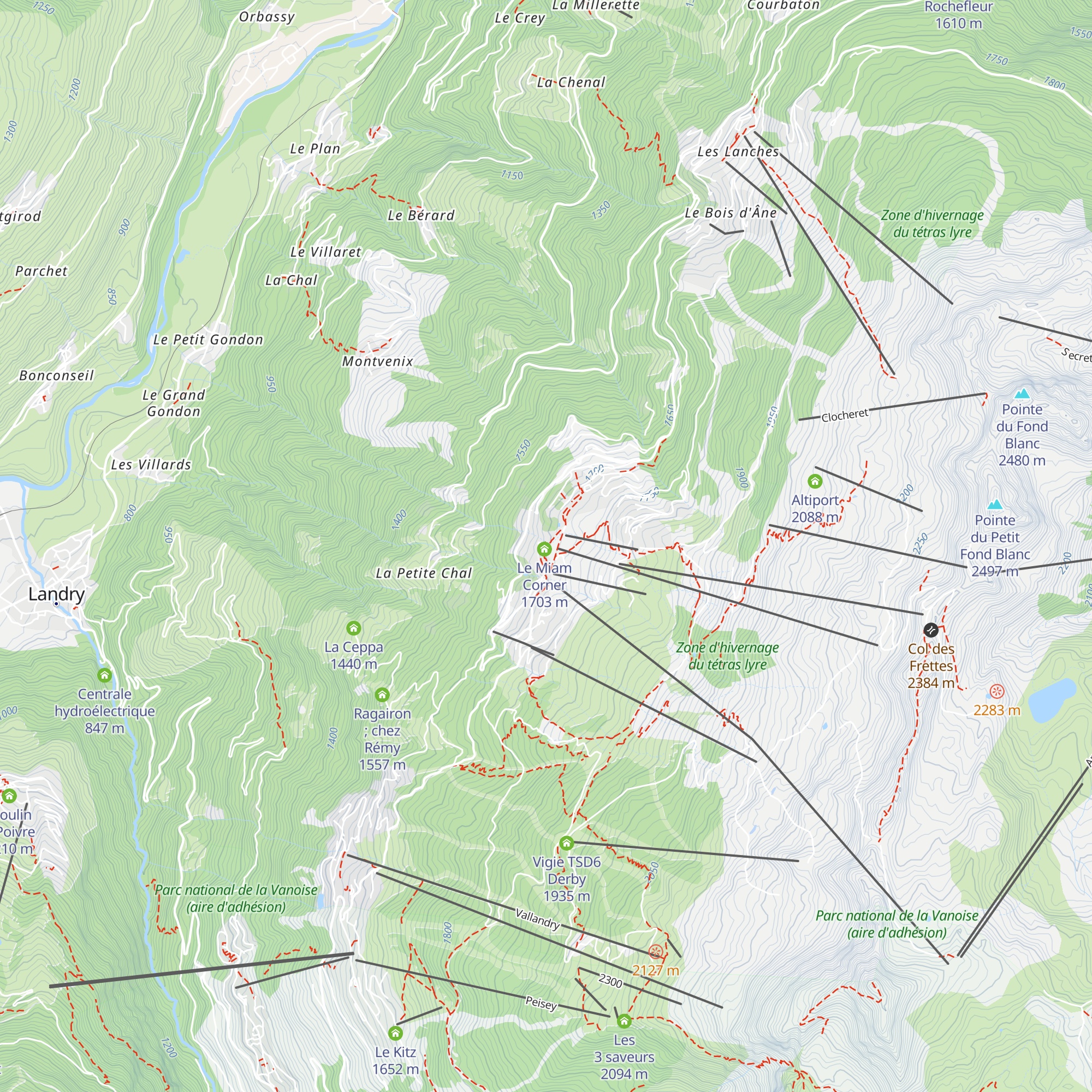 Le Madly map