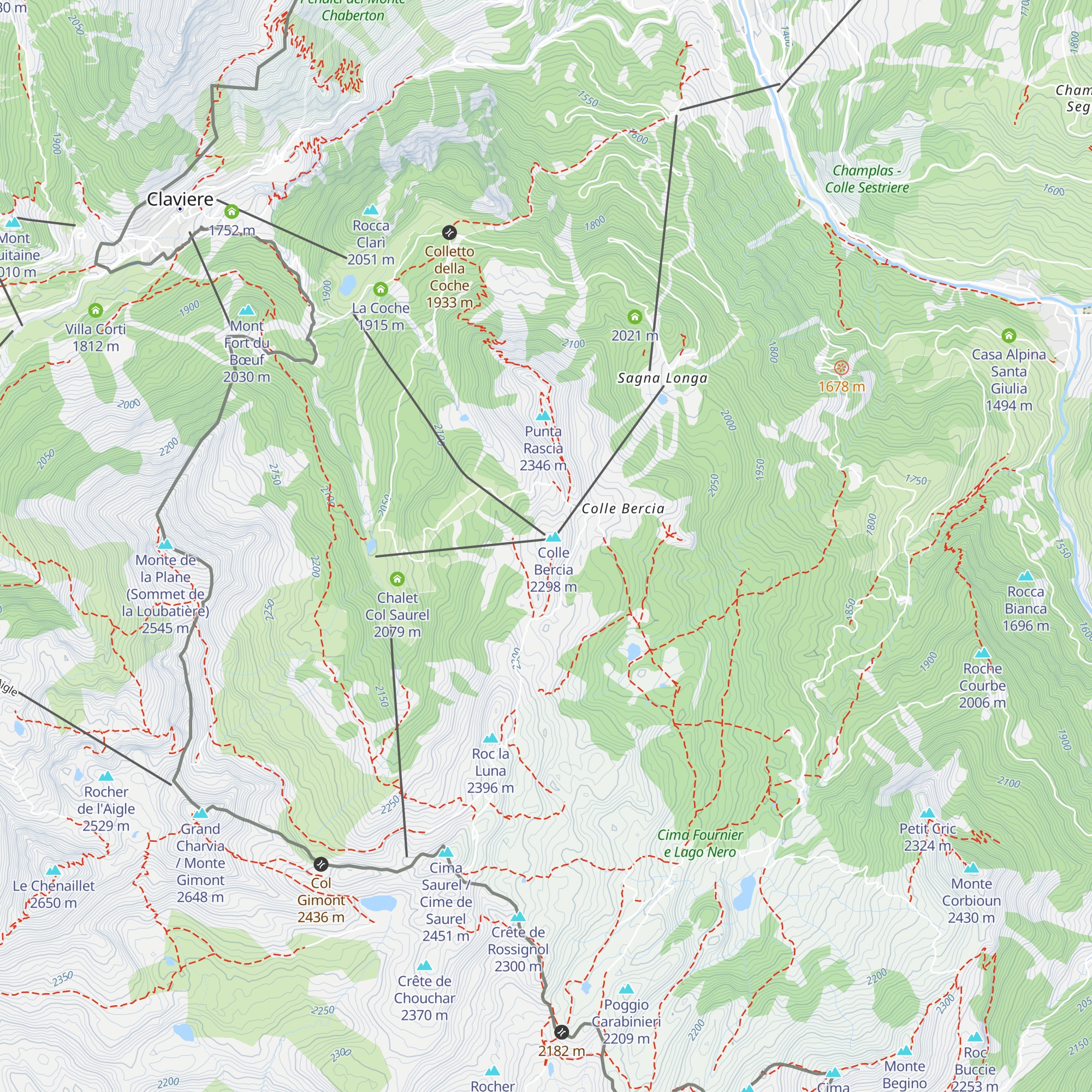 La Baita map