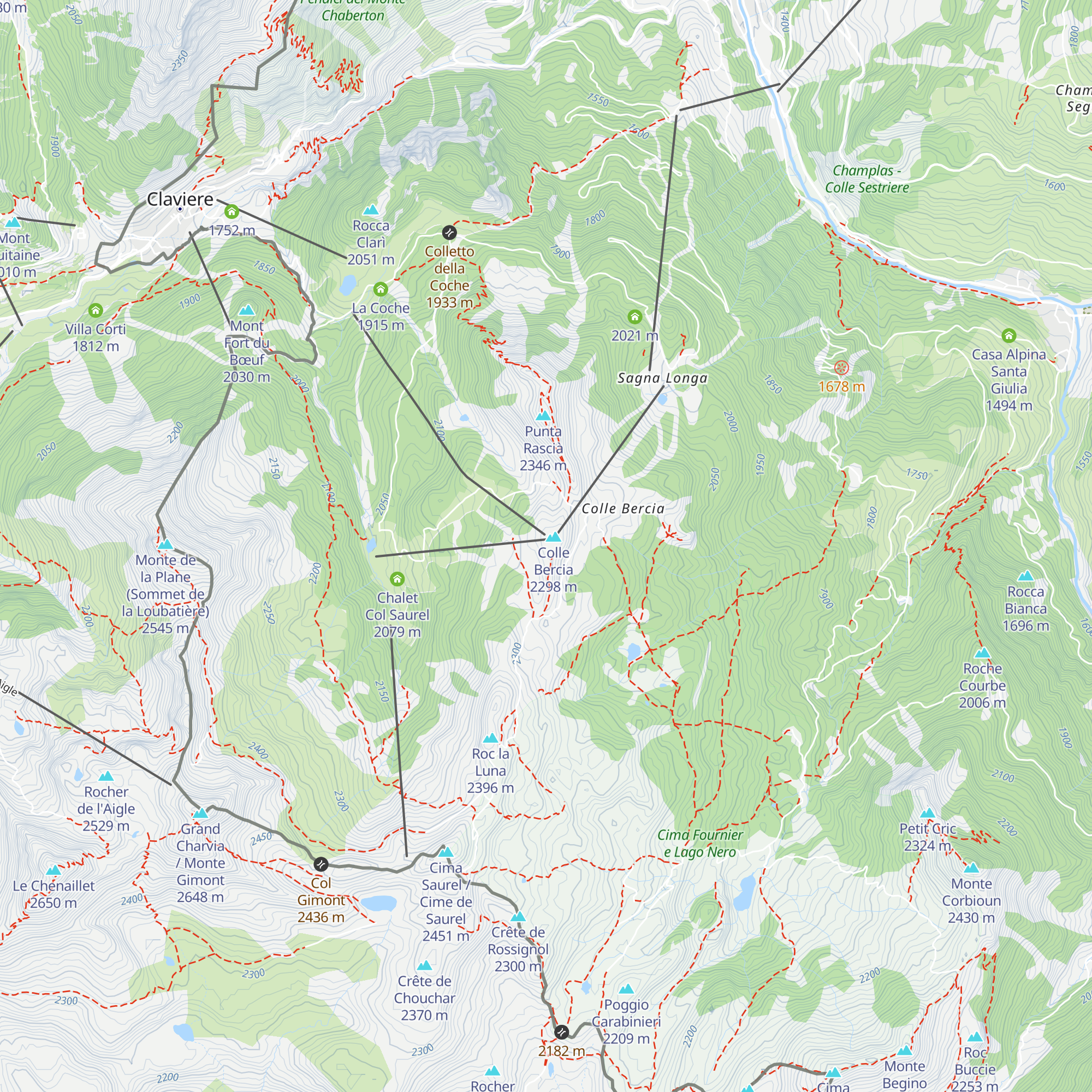 La Baita map