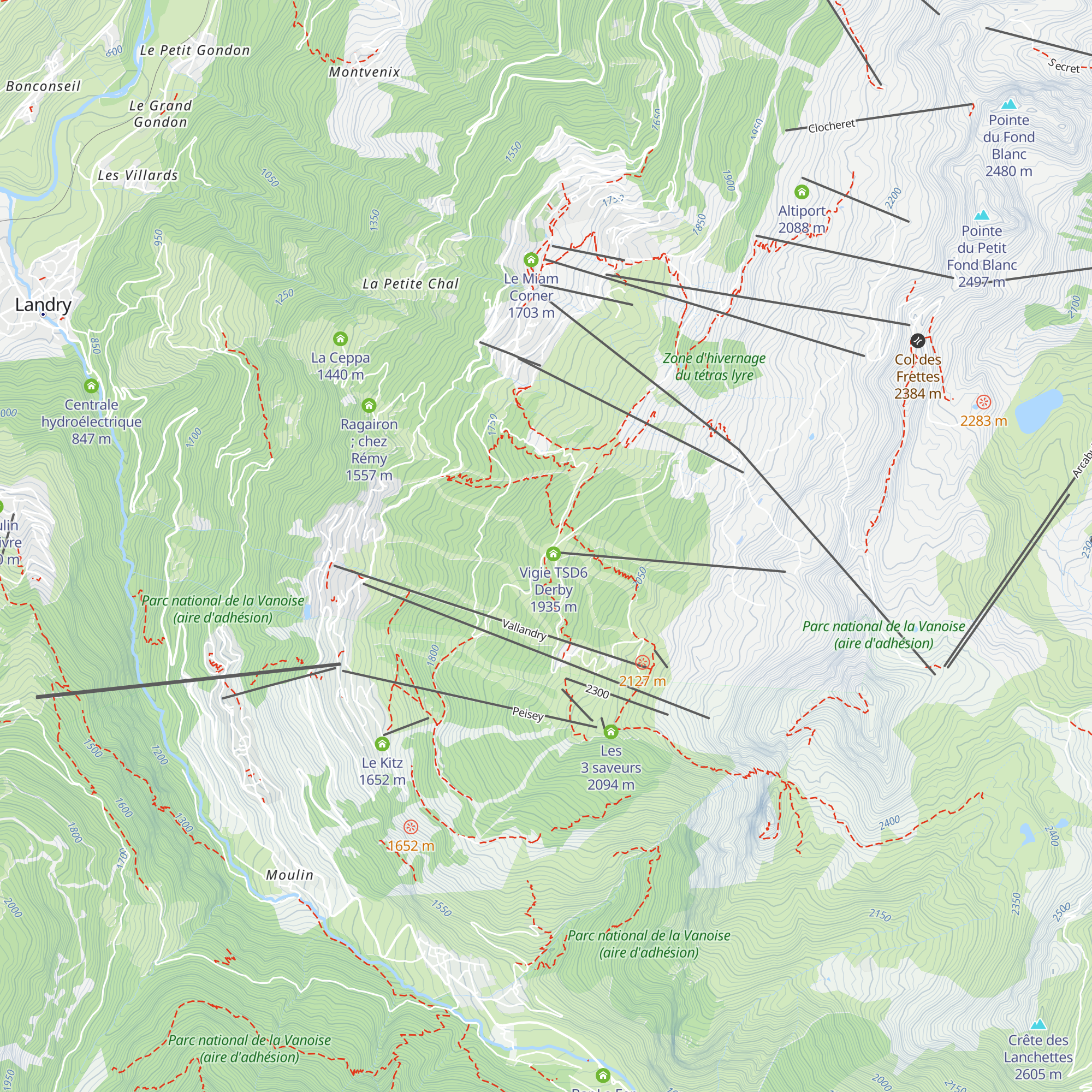 La Fragola di neve map
