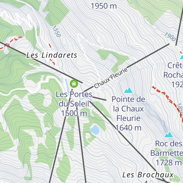 Map of Les Alpages sur les pistes