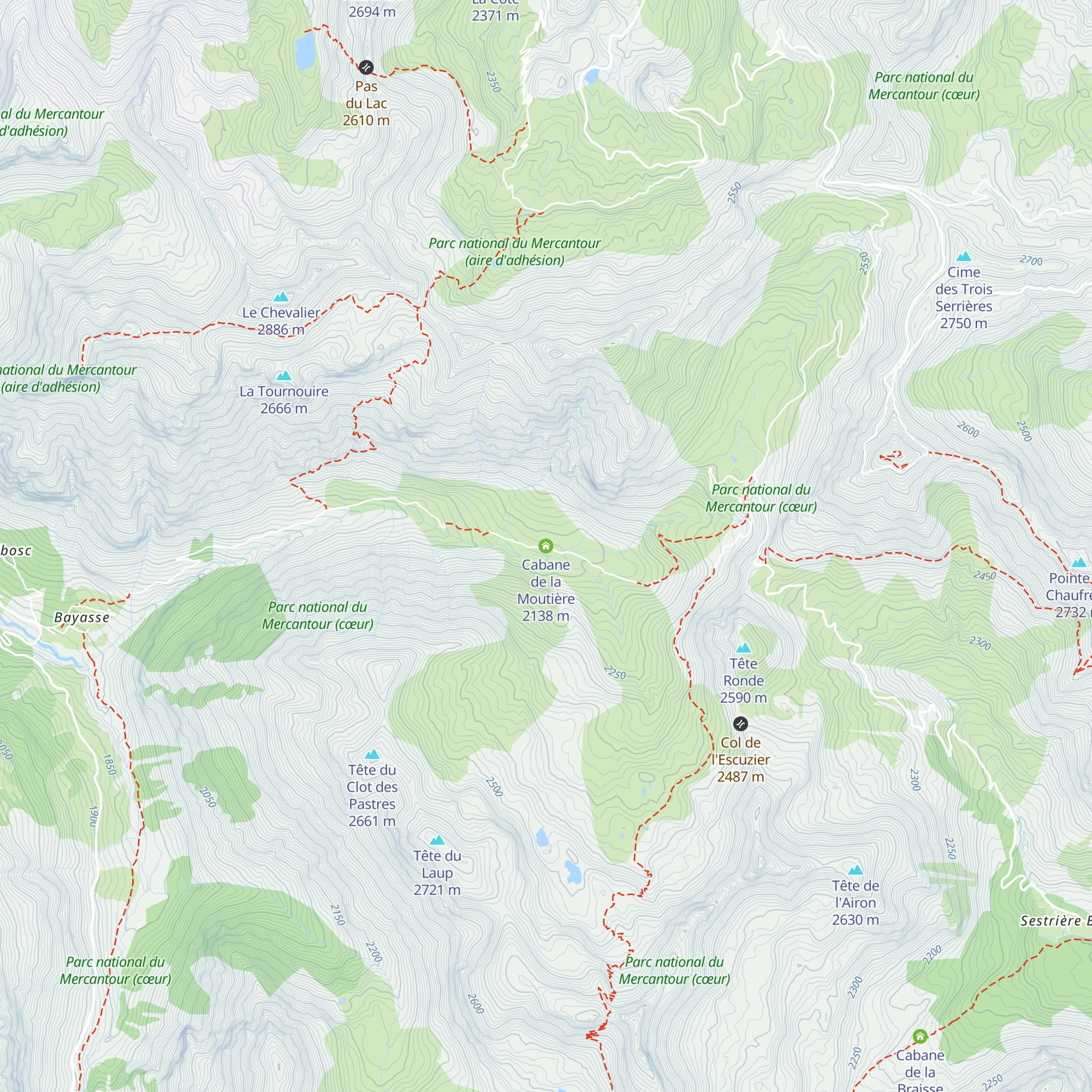 Cabane de la Moutière map