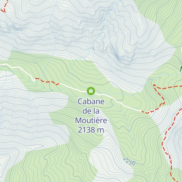 Map of Cabane de la Moutière