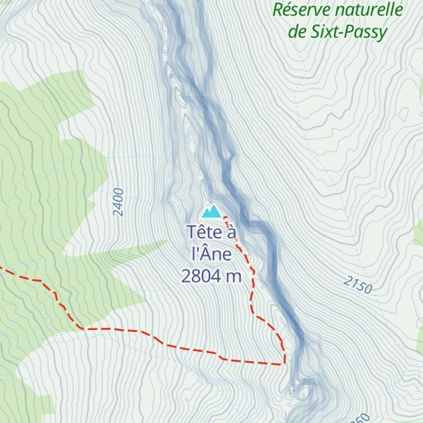Map of Tête à l'Âne