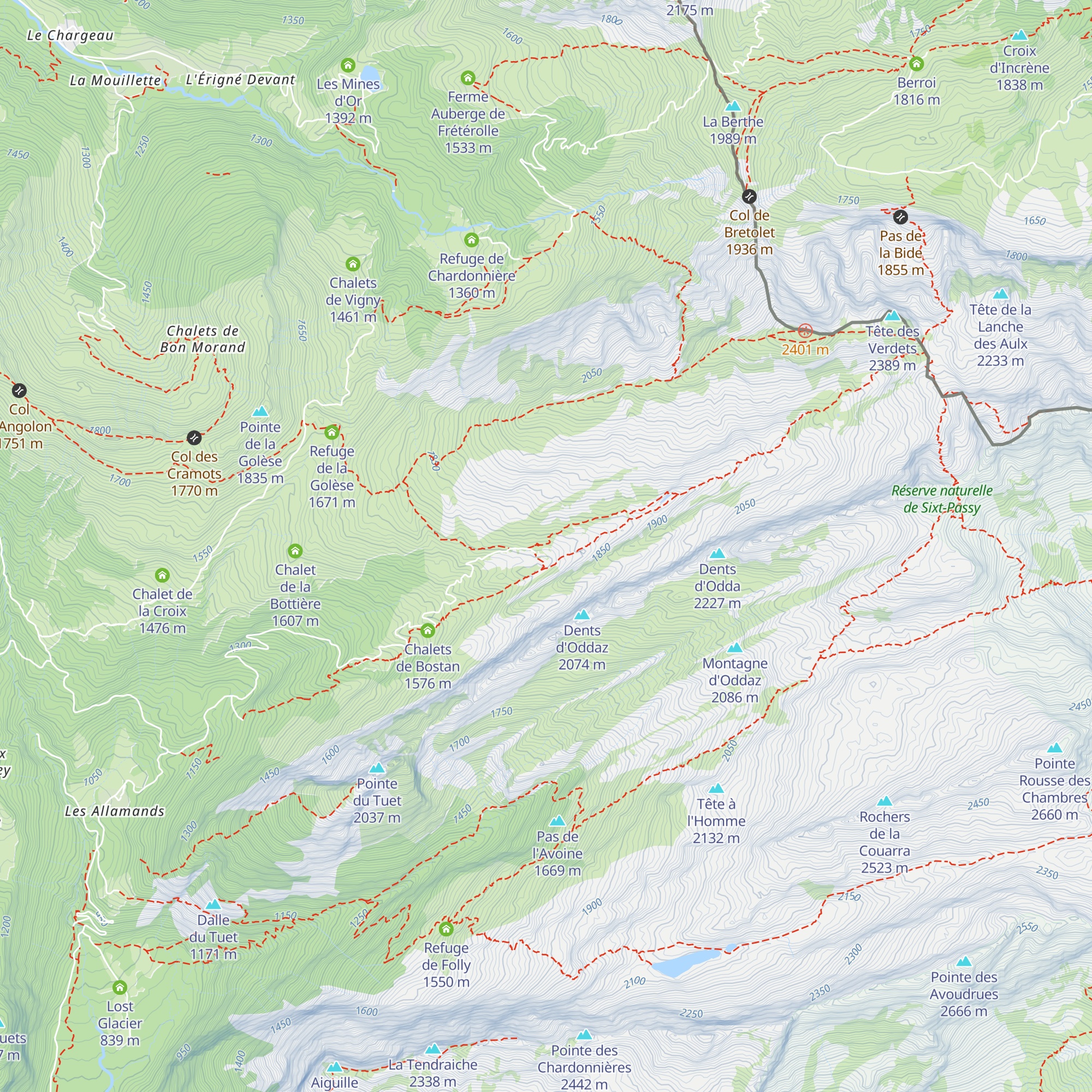 Refuge de Bostan (Hiver) map