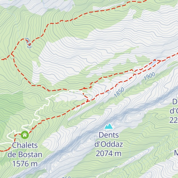 Map of Refuge de Bostan (Hiver)