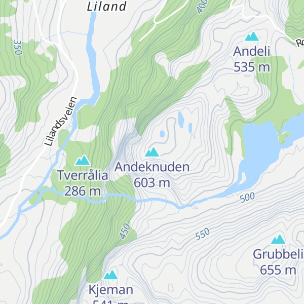 Map of Andeknuden