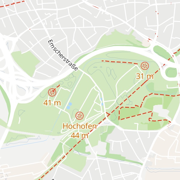 Map of DAV Duisburger Nordparkhütte