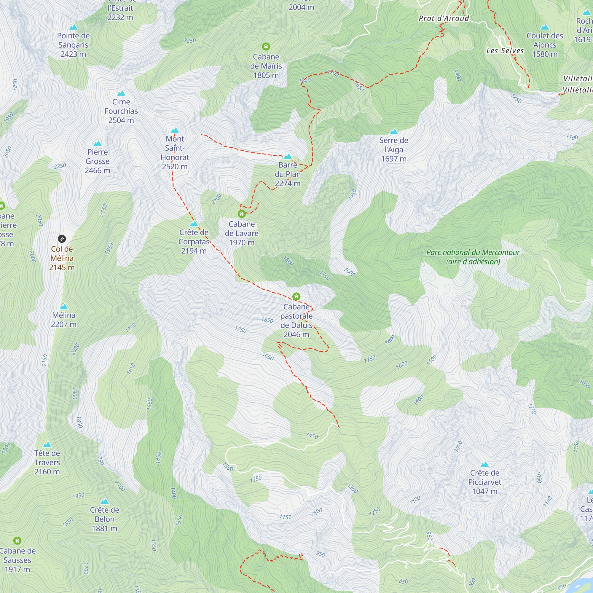 Cabane pastorale de Daluis map