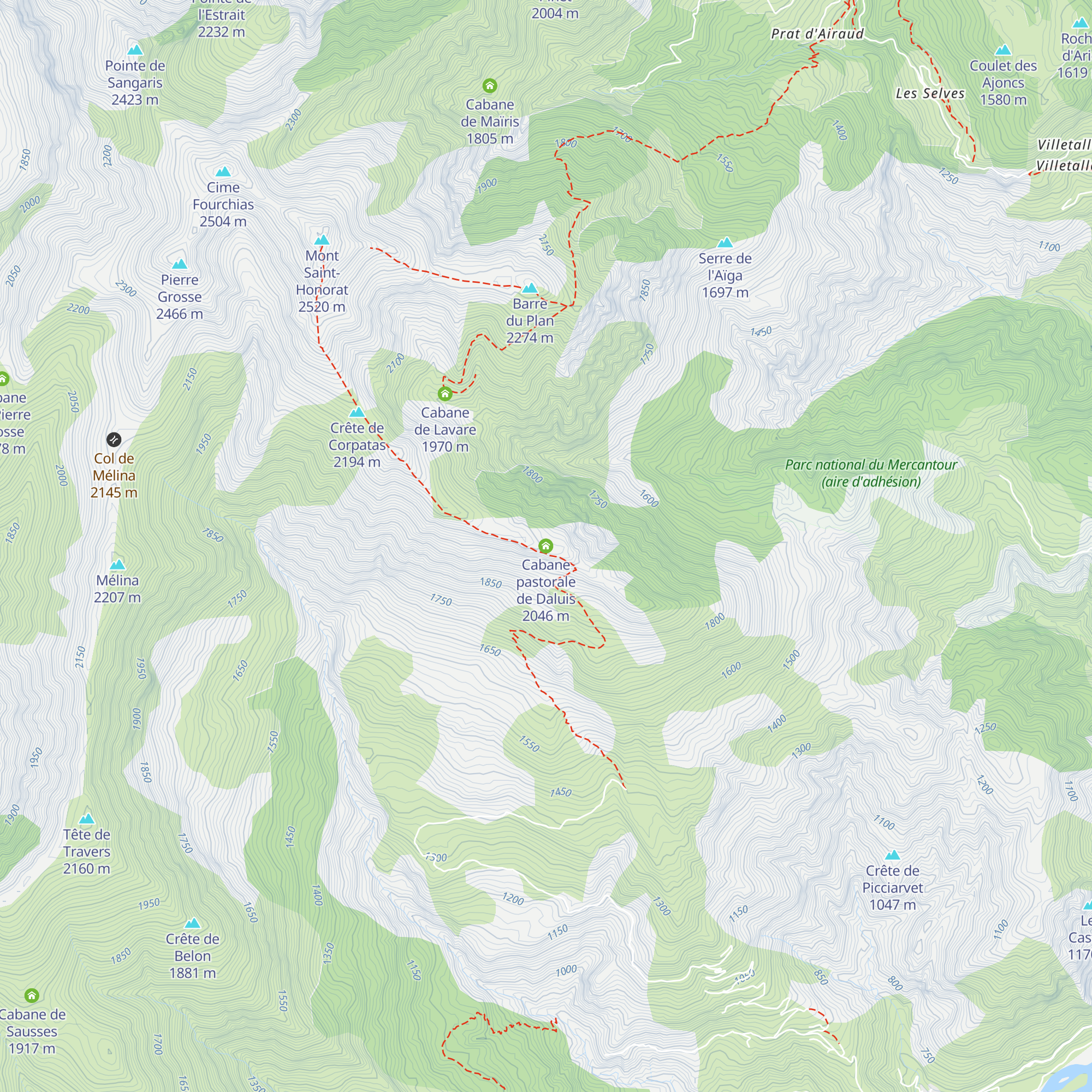 Cabane pastorale de Daluis map