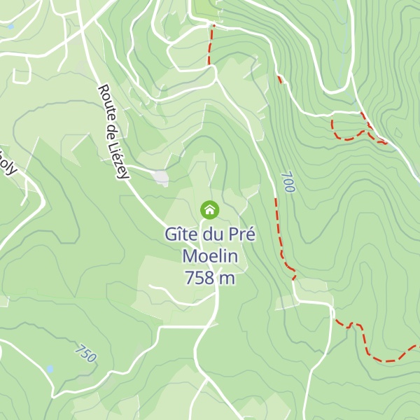 Map of Gîte du Pré Moelin
