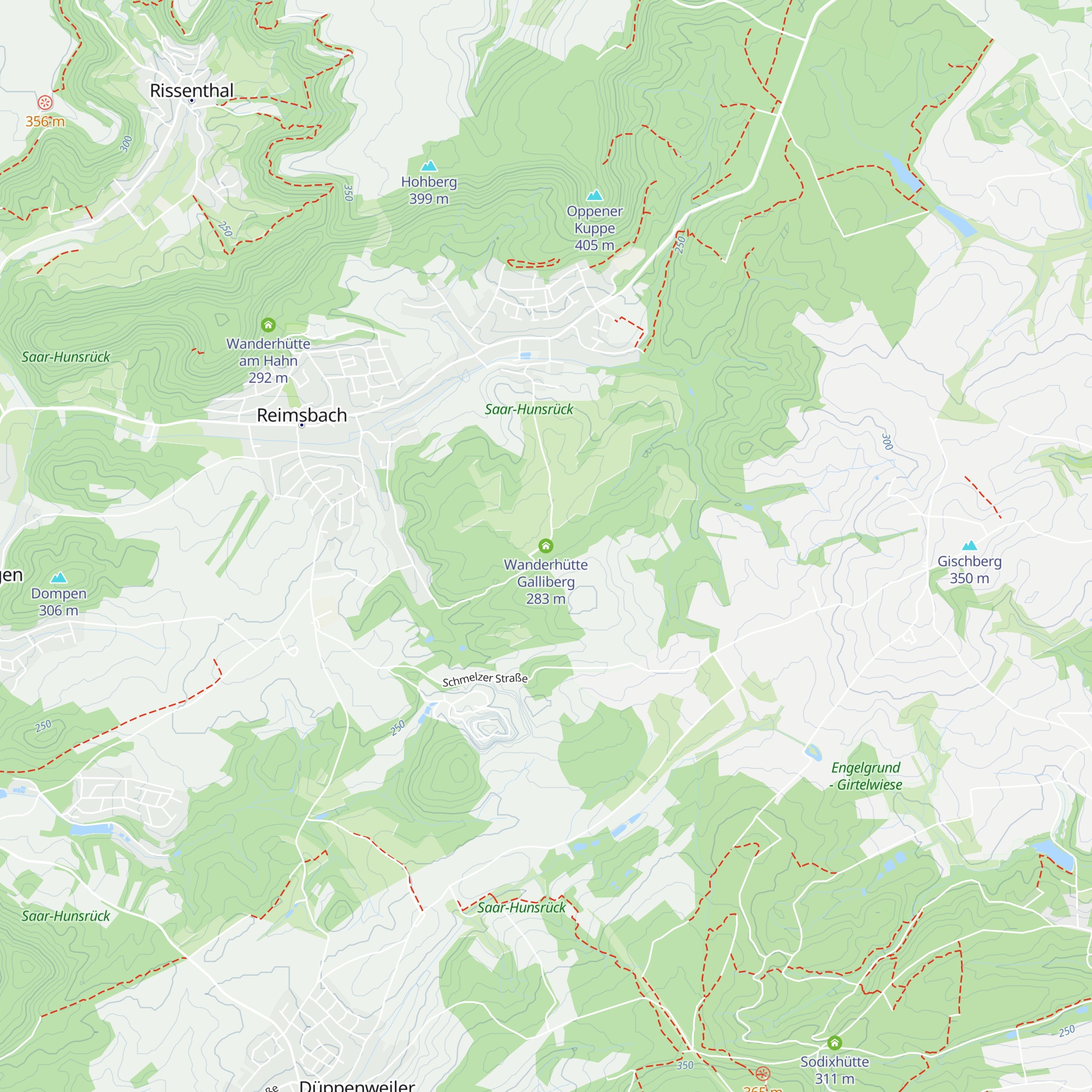 Wanderhütte Galliberg map