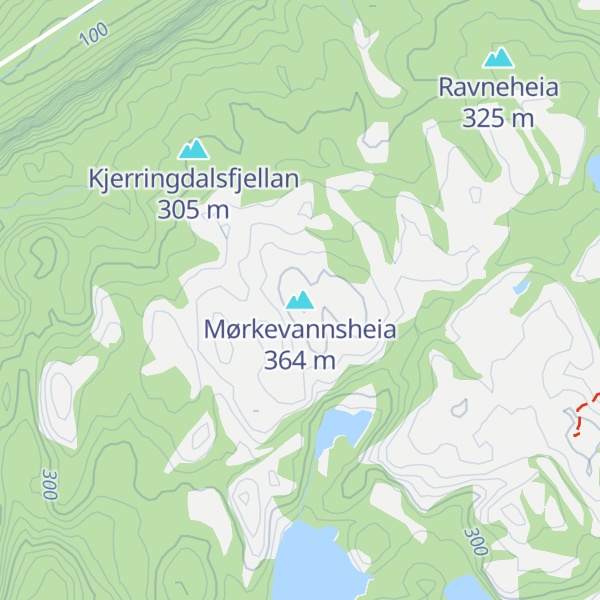 Map of Mørkevannsheia