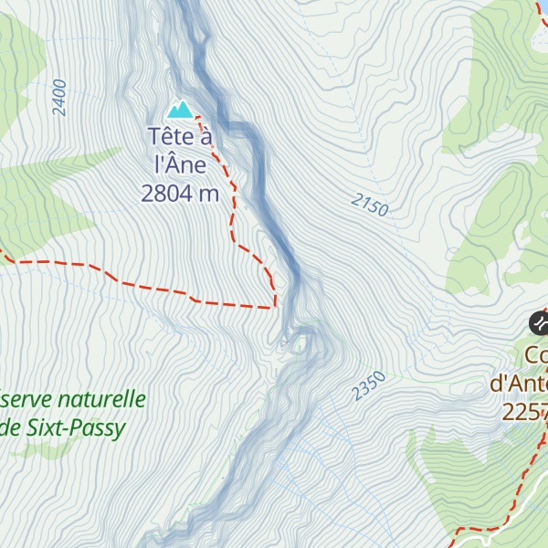 Map of Pointe de la Mitraille