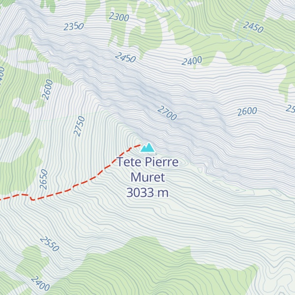 Map of Tete Pierre Muret