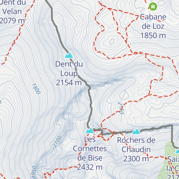 Map of Tête de Lanche Noir