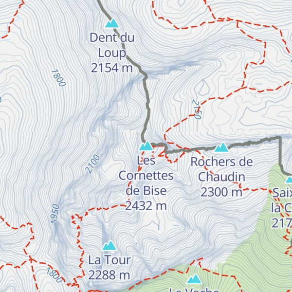 Map of Les Cornettes de Bise