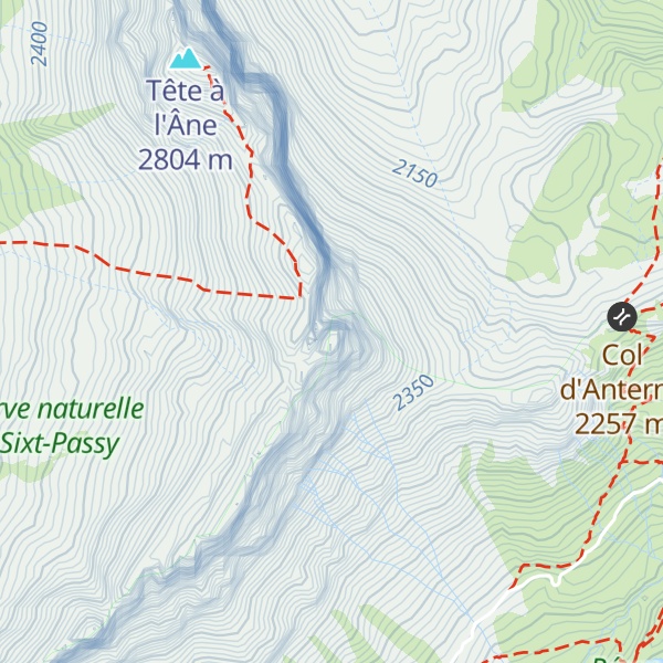 Map of Pointe d'Anterne