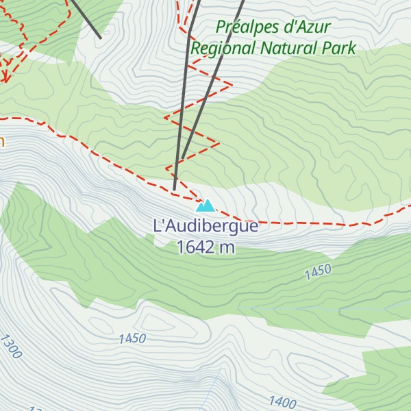 Map of L'Audibergue