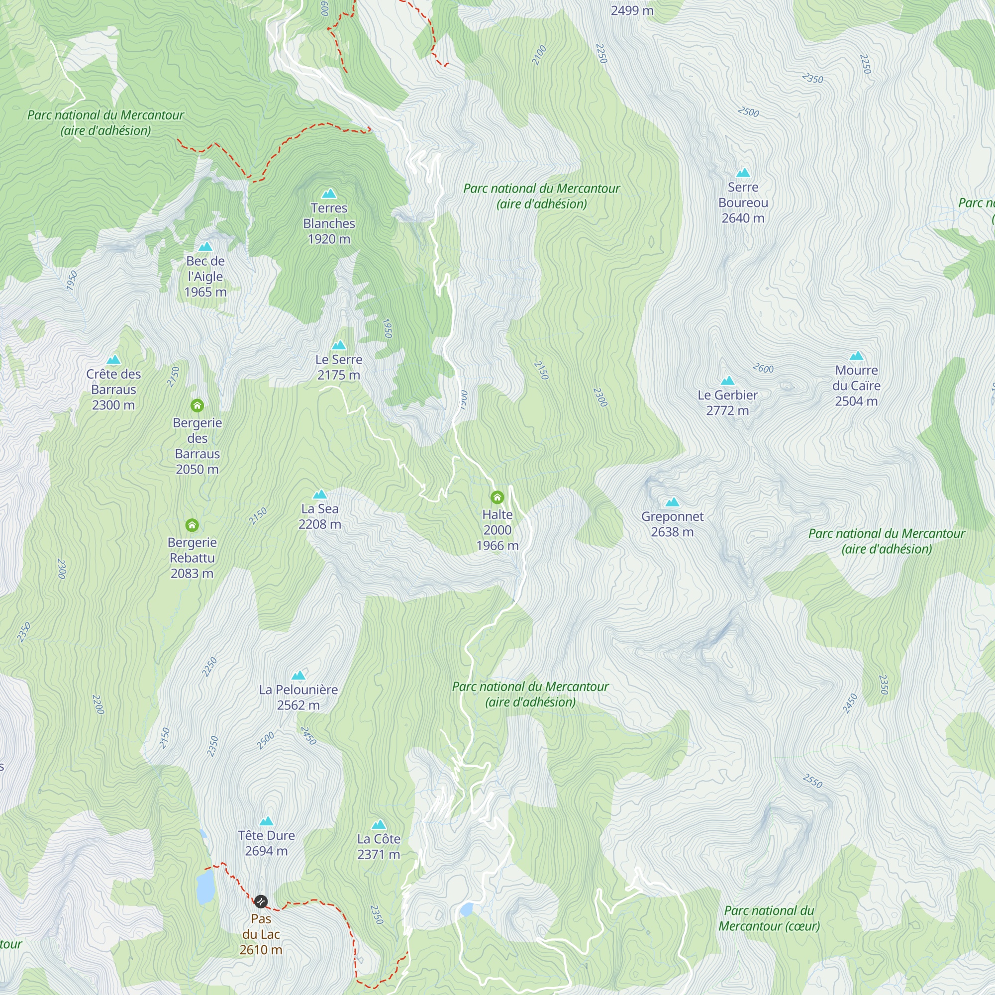 Halte 2000 map