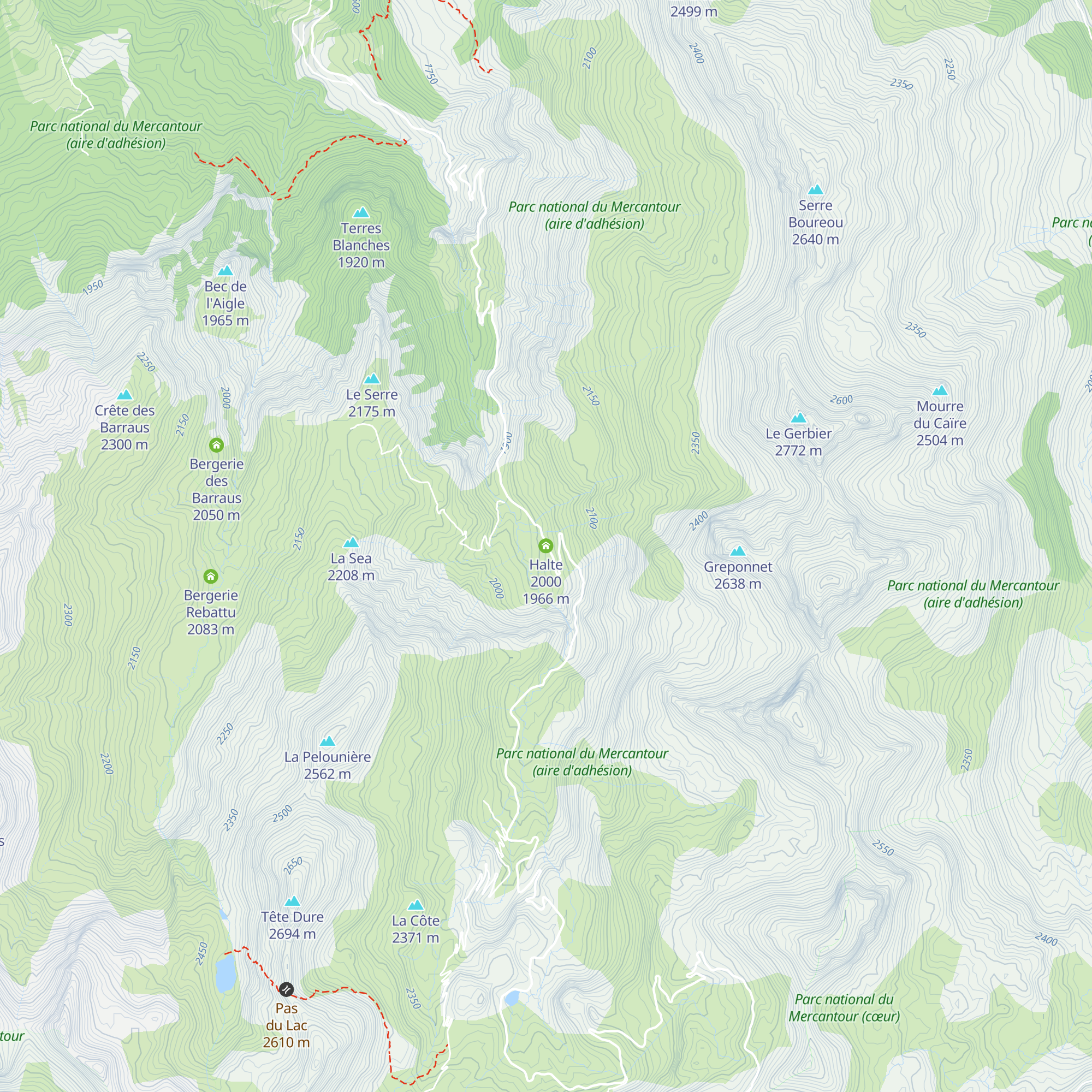 Halte 2000 map