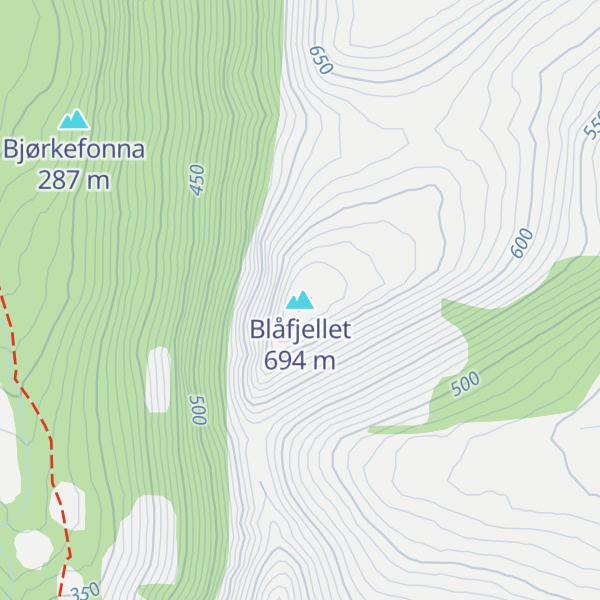 Map of Blåfjellet