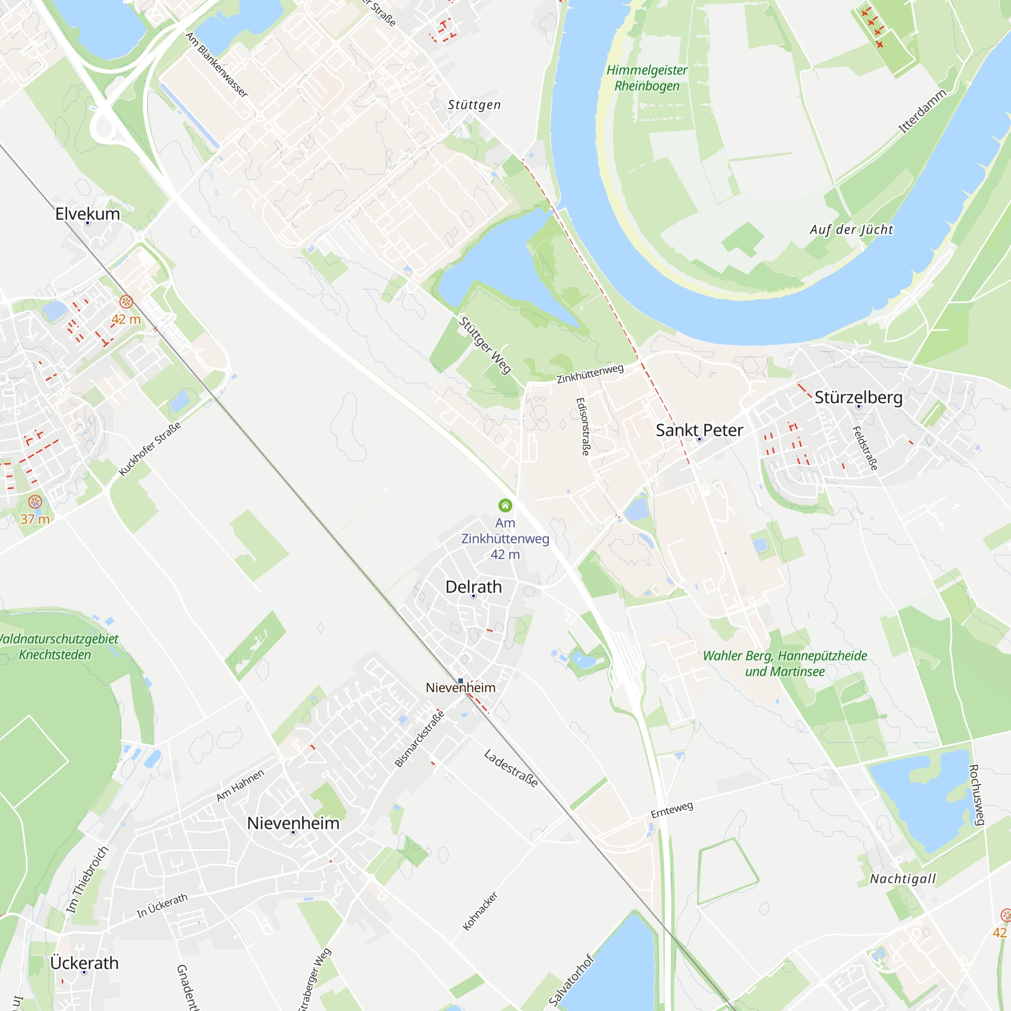 Am Zinkhüttenweg map
