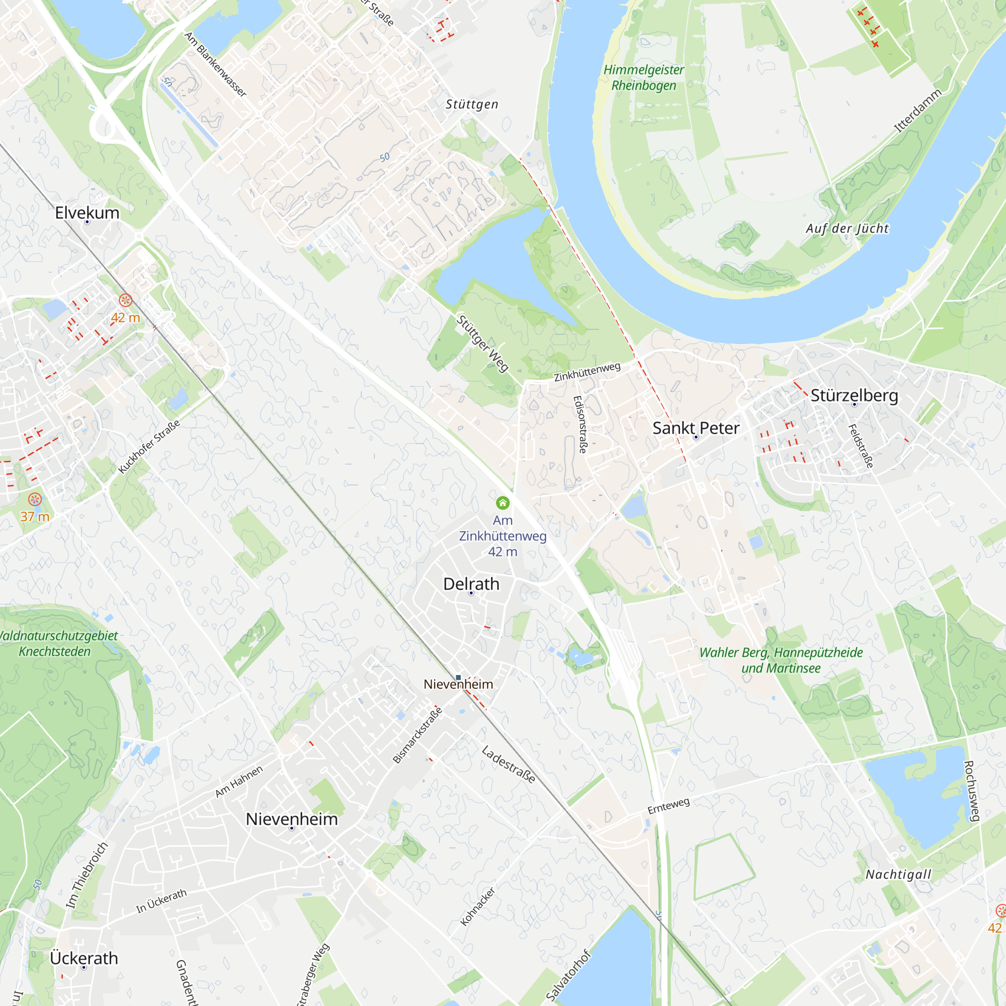 Am Zinkhüttenweg map