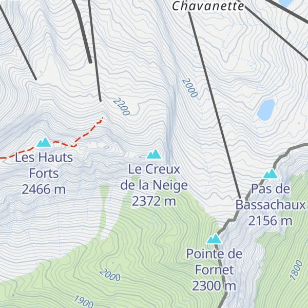 Map of Le Creux de la Neige