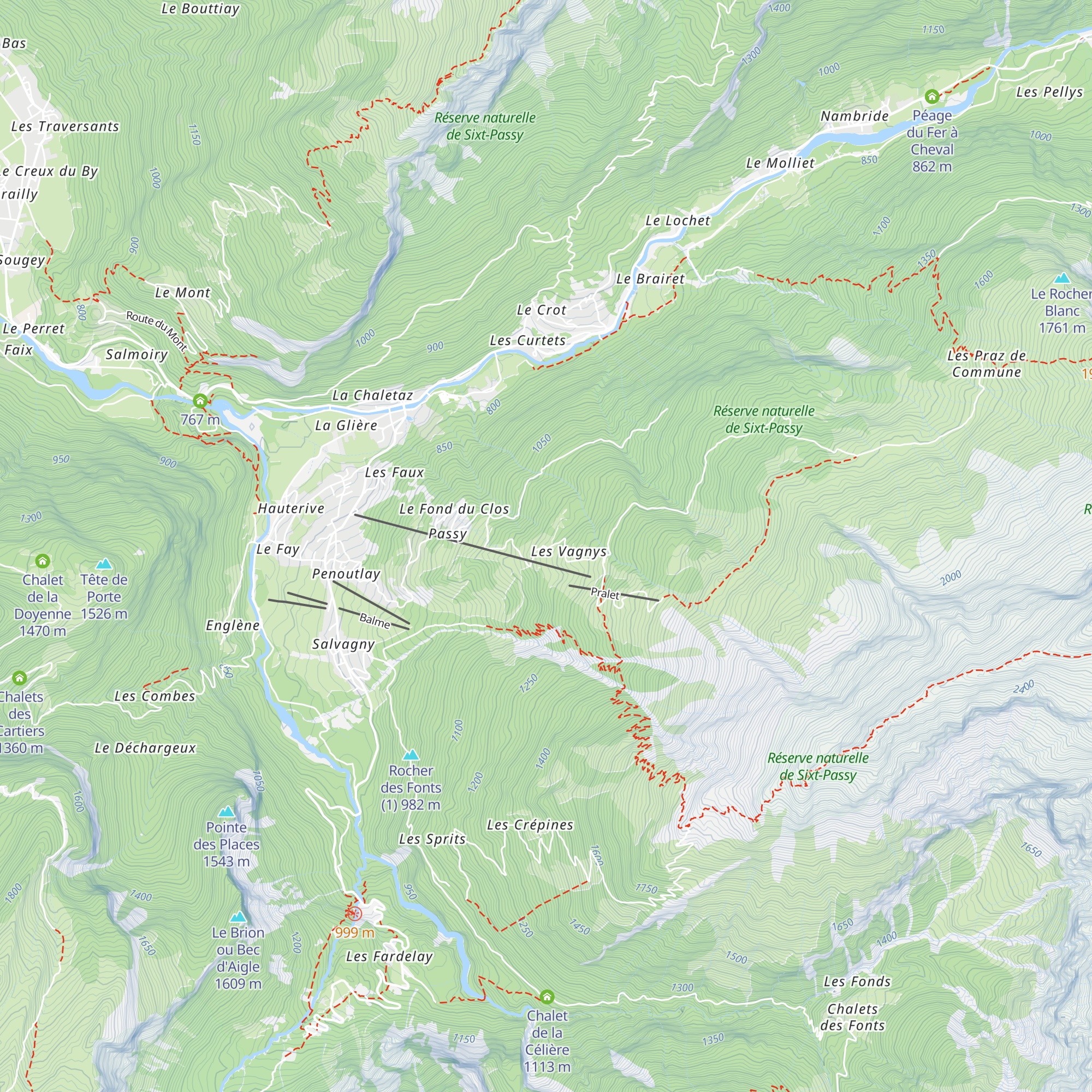 Chalet des Granges map