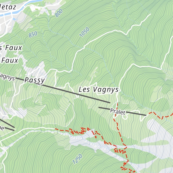 Map of Chalet des Granges