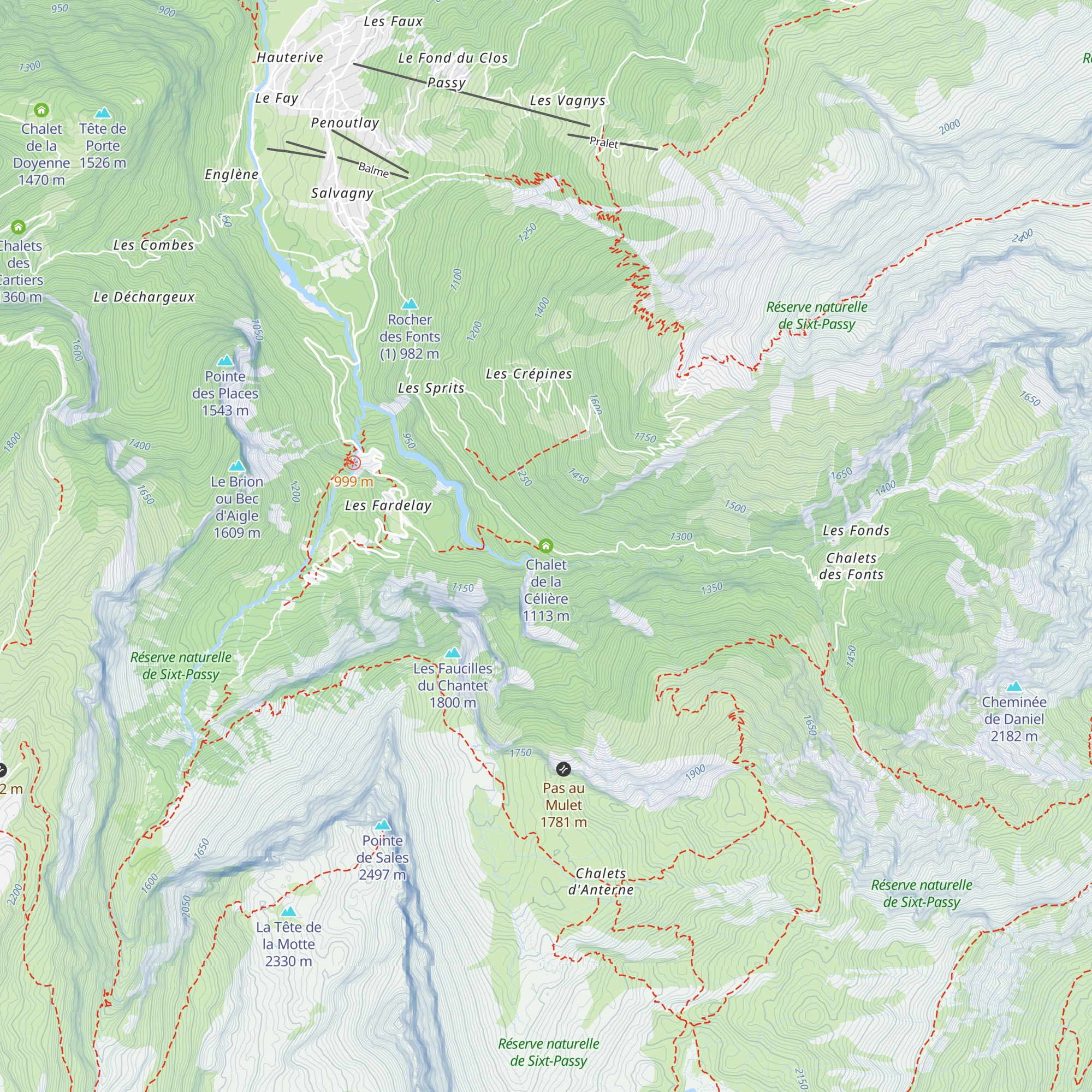 Chalet de la Célière map
