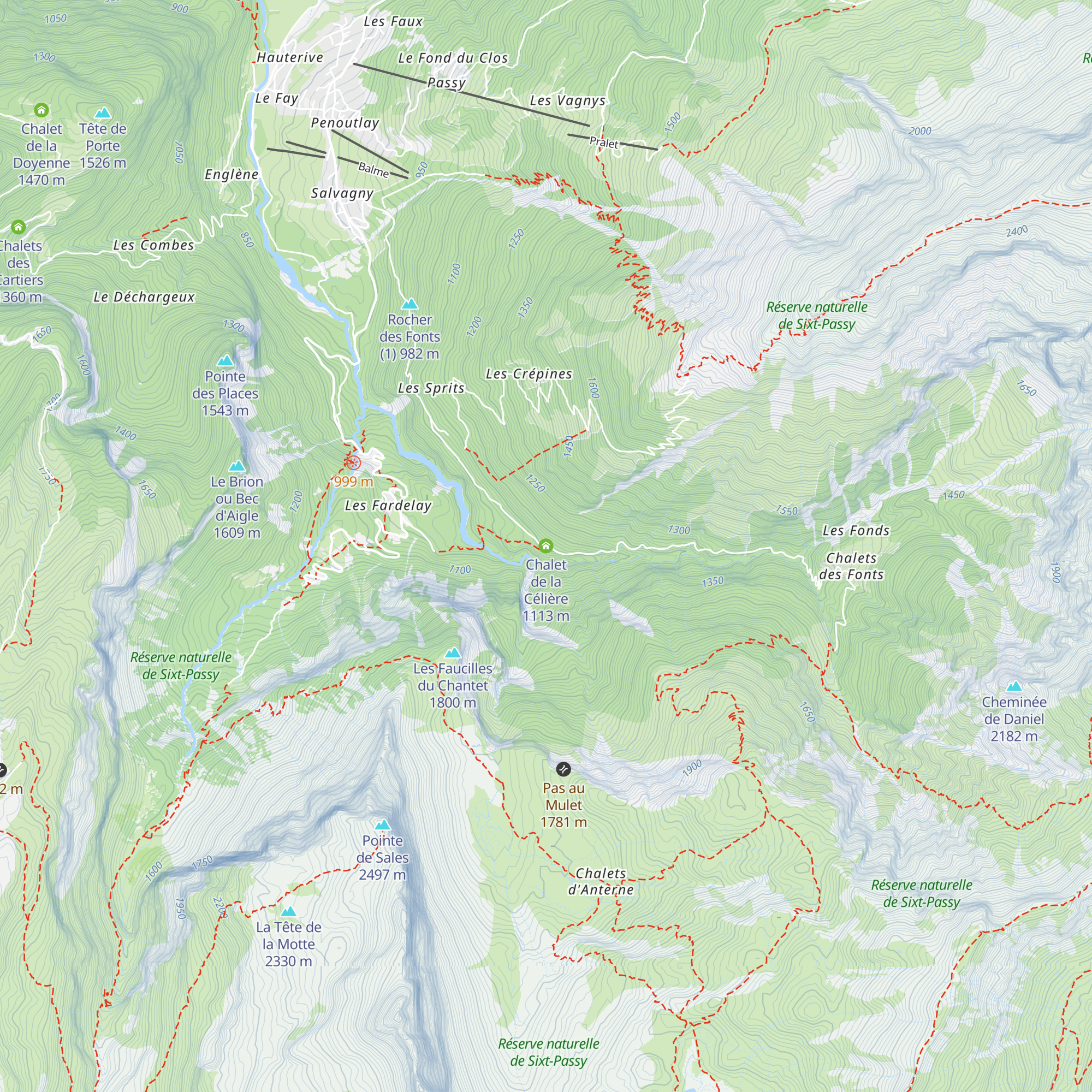 Chalet de la Célière map