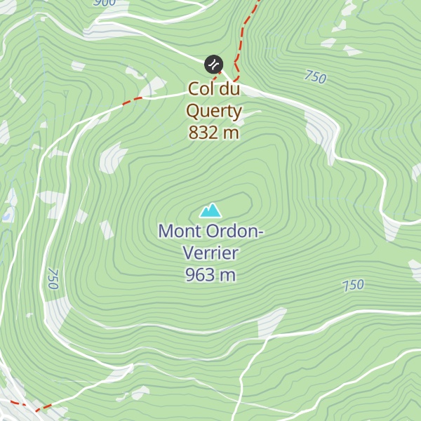 Map of Mont Ordon-Verrier