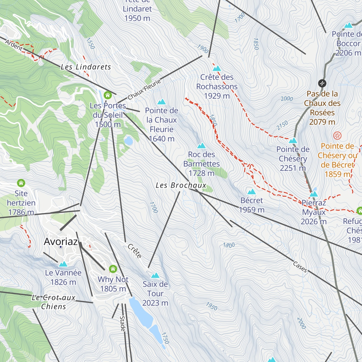 Refuge de l'Abricotine map