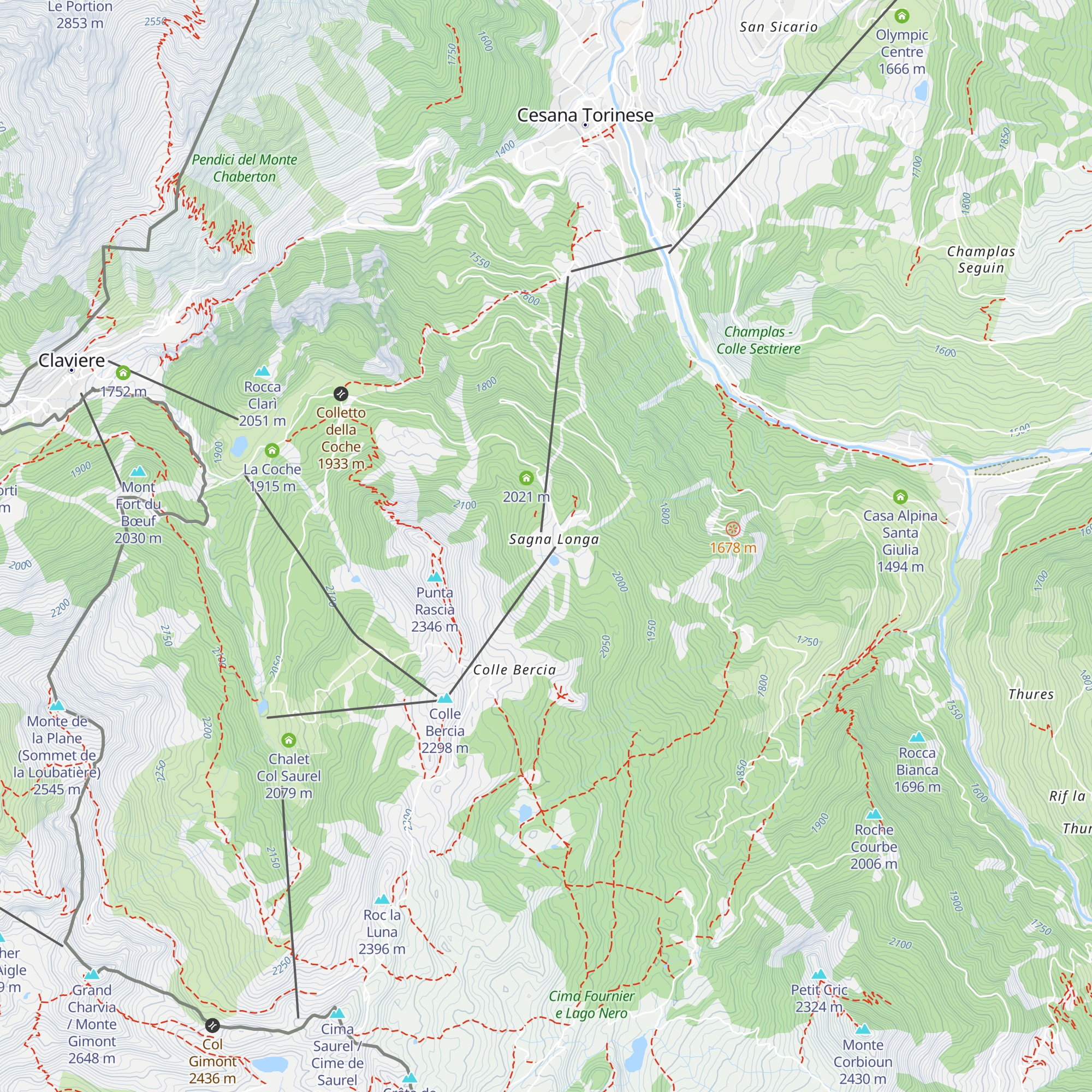Bar Canalino map