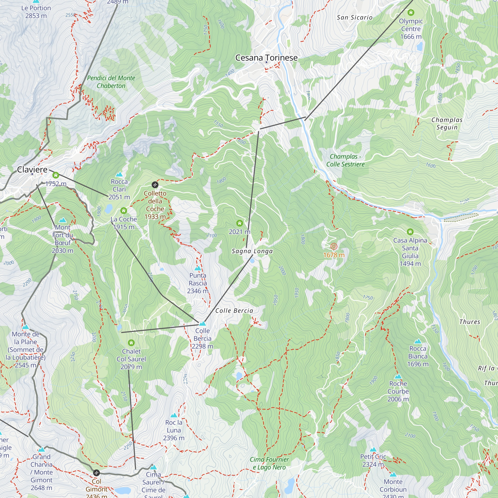 Baita della Luna map