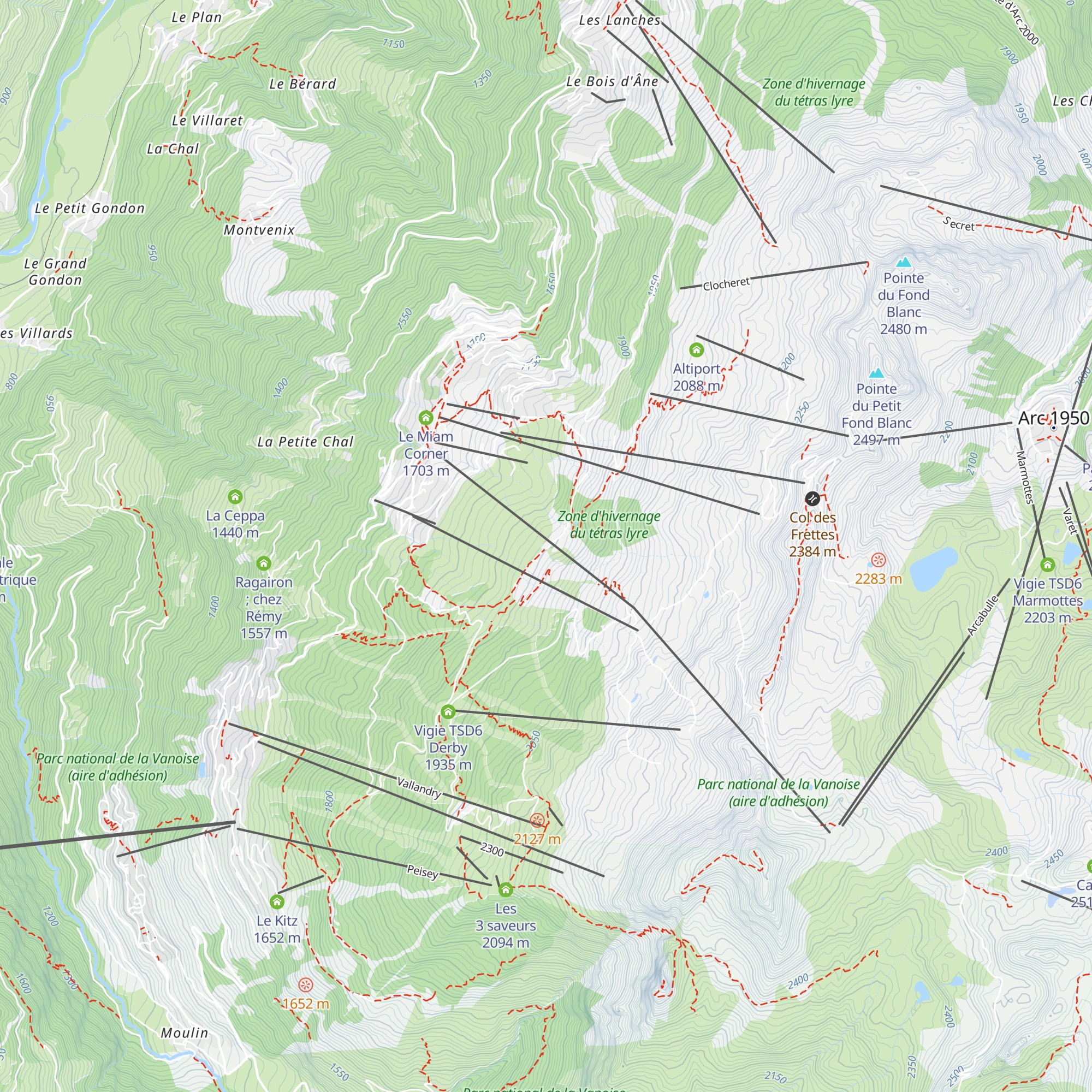 Chalet Grillette map