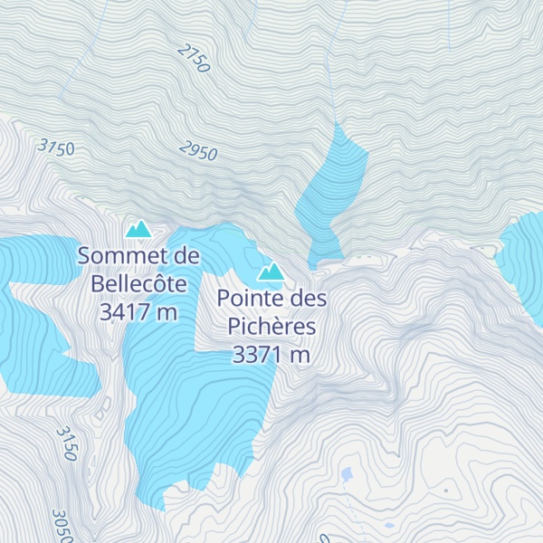 Map of Pointe des Pichères
