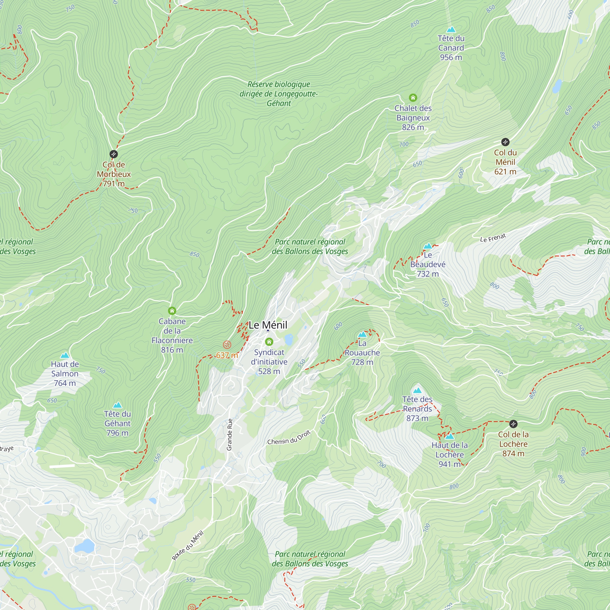 Gîtes des Grandes Voies map