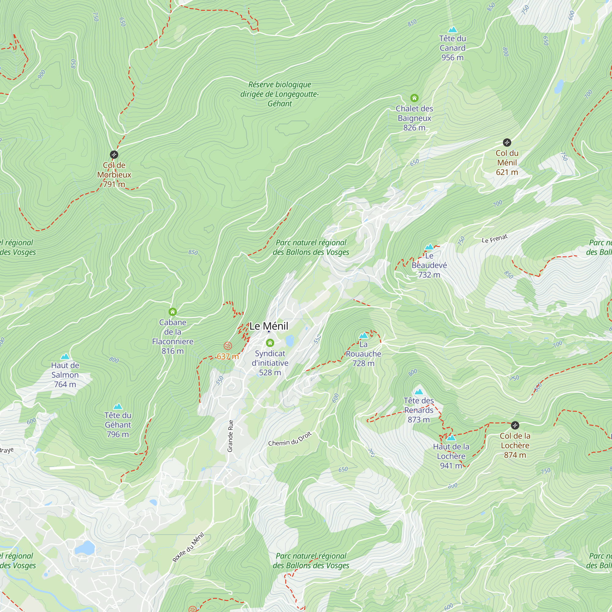 Gîtes des Grandes Voies map