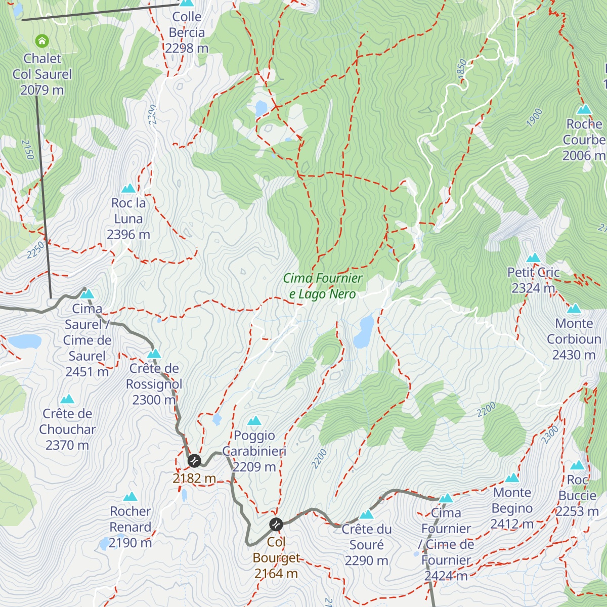 Capanna Mautino map