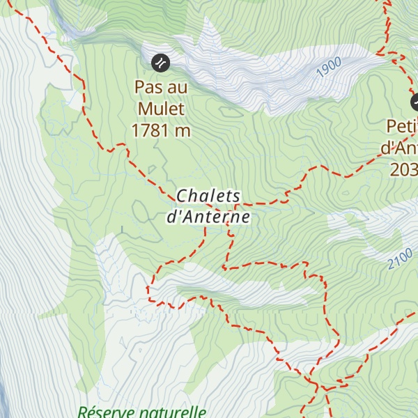 Map of Refuge d'Anterne Alfred Wills