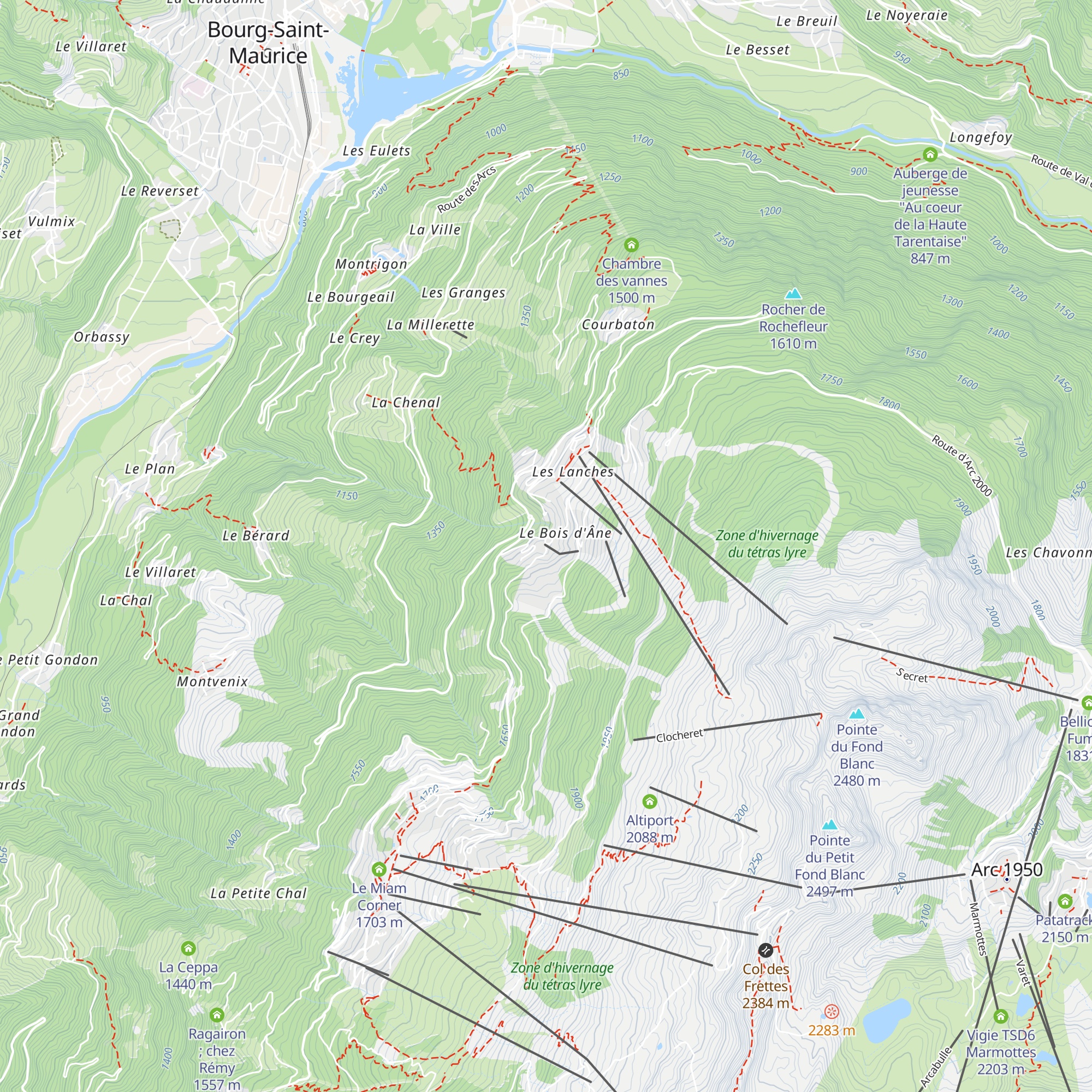 Cabane d'exploitation map