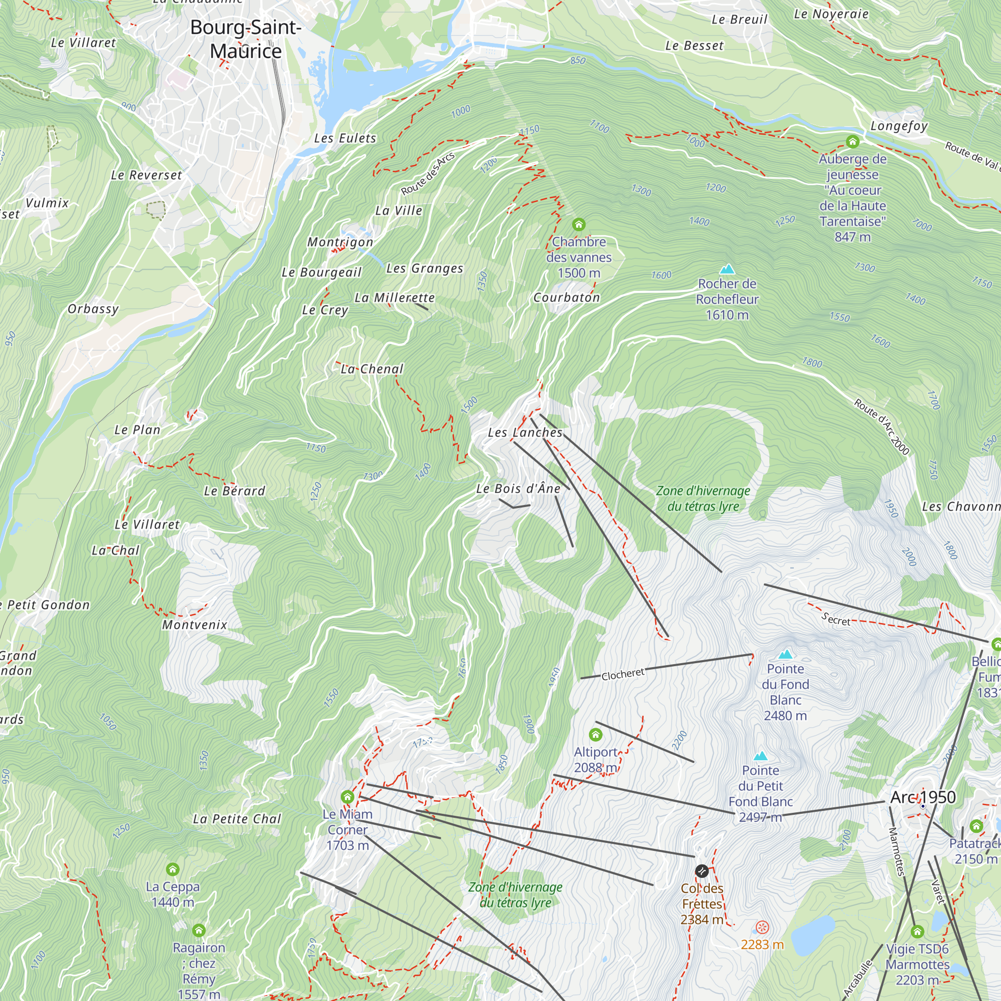 Cabane d'exploitation map