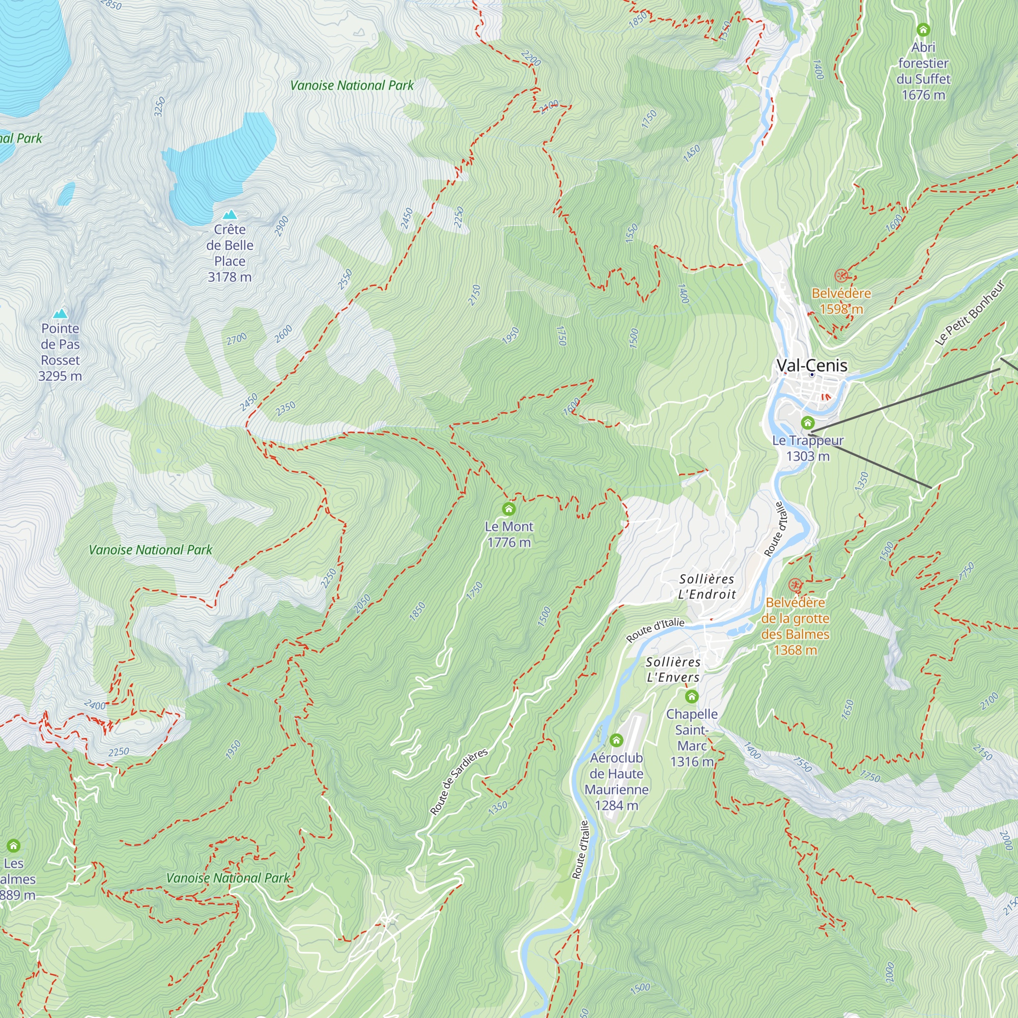 Le Mont map