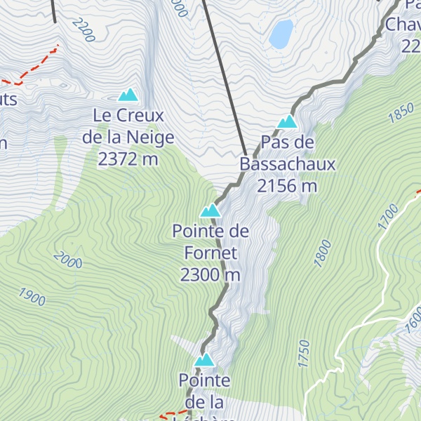 Map of Pointe de Fornet